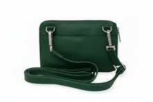 Petit sac bandoulière en cuir vert - Annie