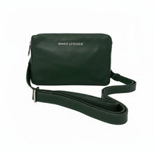 Petit sac bandoulière en Cuir Véritable Dark Green, Annie