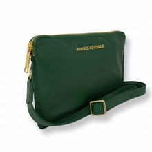 Petit Sac bandoulière en Cuir Véritable Vert - Anita