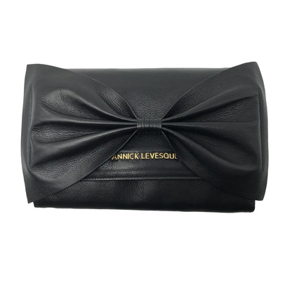 Genuine Black Leather Handbag with Bow | Scarlett - PRE-ORDER