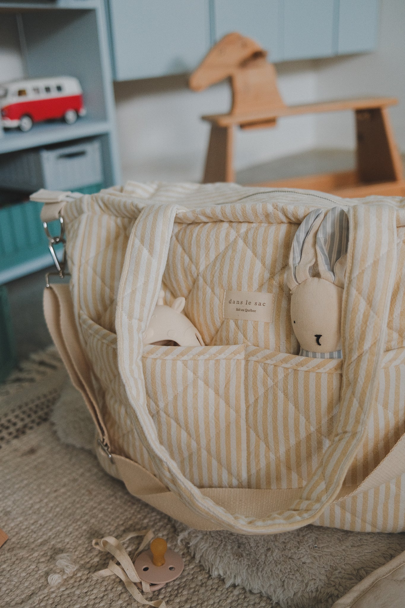 Sac à couches en coton biologique - Collection rayée (MIGRÉ à SAC A COUCHE)