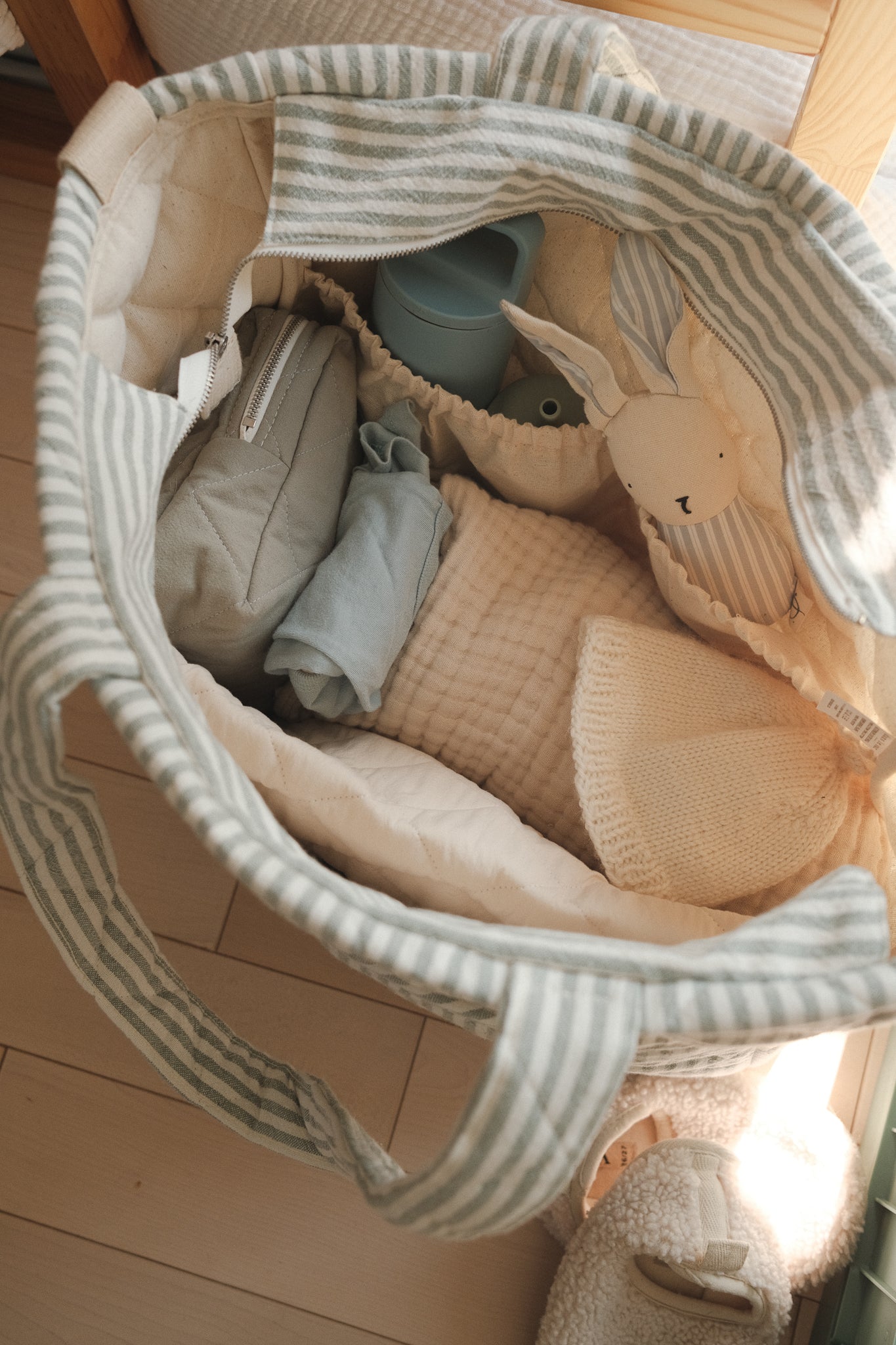Sac à couches en coton biologique - Collection rayée (MIGRÉ à SAC A COUCHE)