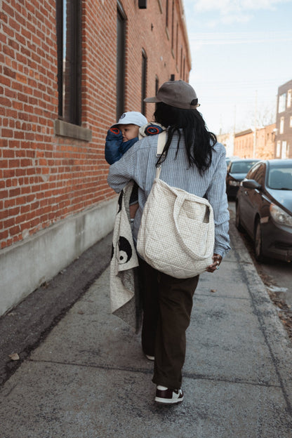 Sac à langer en coton biologique - Collection Vichy