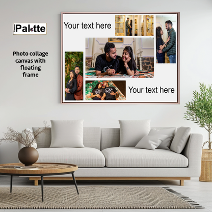 Toile photo collage 16″X20″ 5 blocs et texte