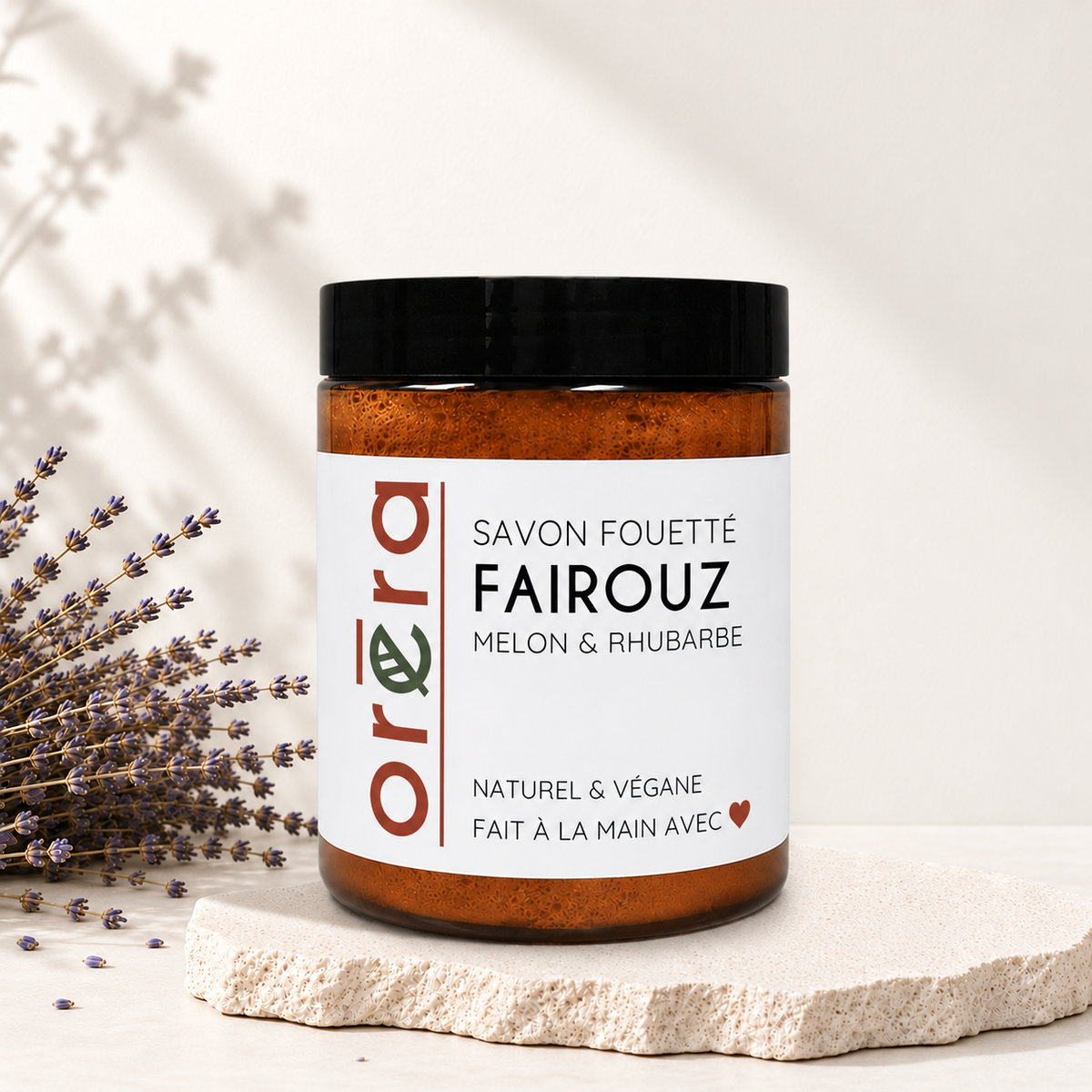 Savon fouetté FAIROUZ melon & rhubarbe
