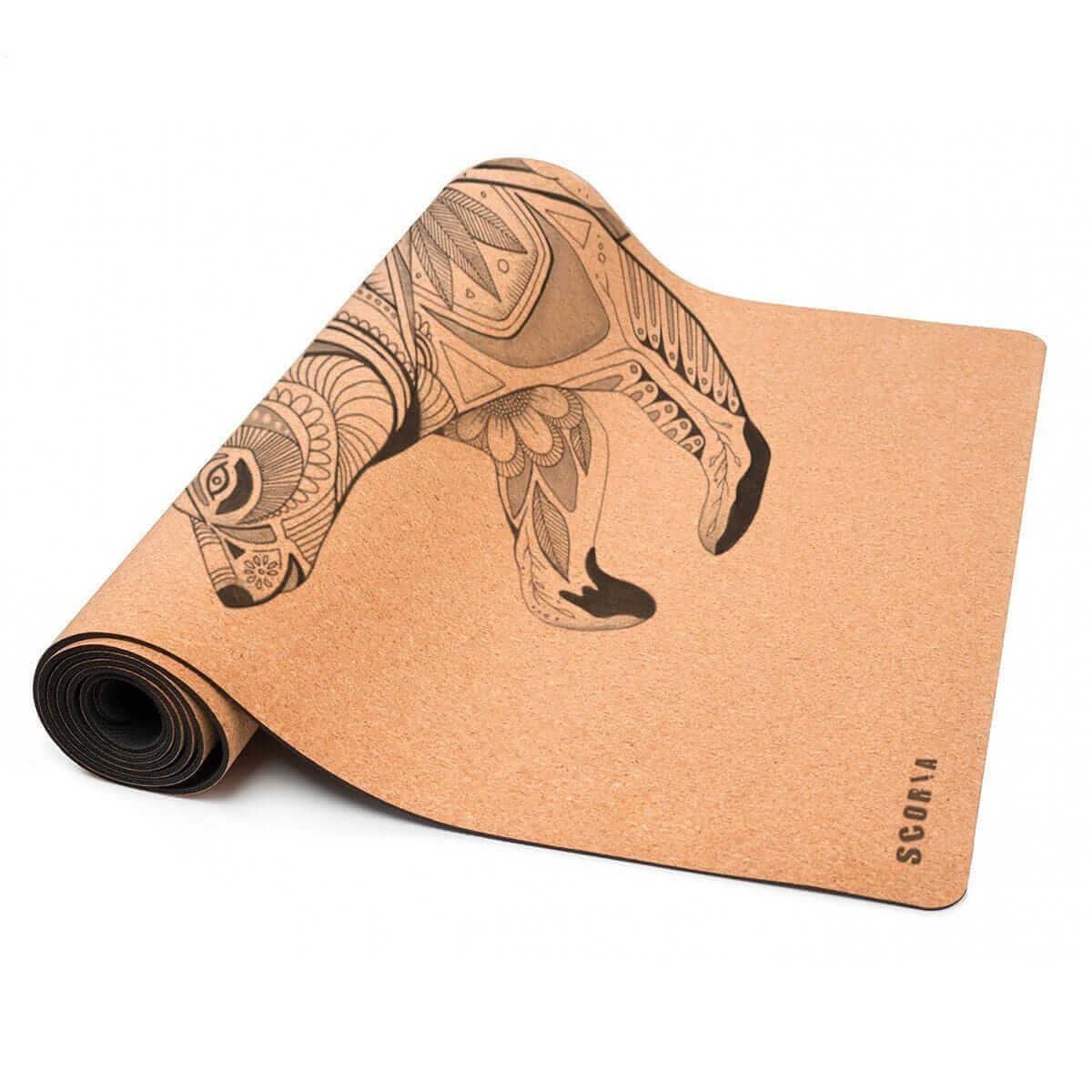 Tapis de yoga en liège Night Bear | 4,5MM | Édition Collaboration