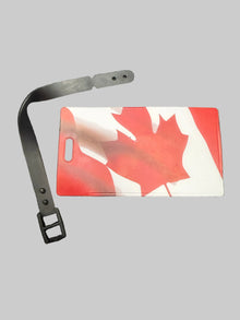 Étiquettes à bagages Europe Bound avec drapeau du Canada et pochette pour carte d'identité ou de visite