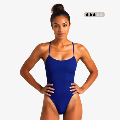 Maillot de bain de règles une pièce SecureFlo Cobalt Tie-Back par Norca