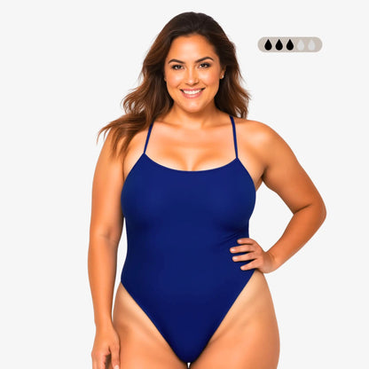 Maillot de bain de règles une pièce SecureFlo Cobalt Tie-Back par Norca