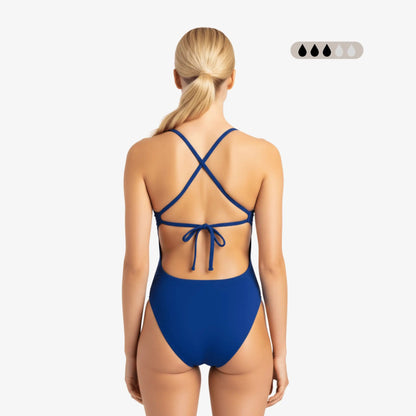 Maillot de bain de règles une pièce SecureFlo Cobalt Tie-Back par Norca