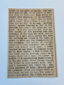 Carte postale en bois - Ancienneté