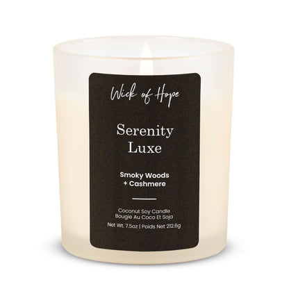 Serenity Luxe Candle | Smoky Woods + Cashmere
