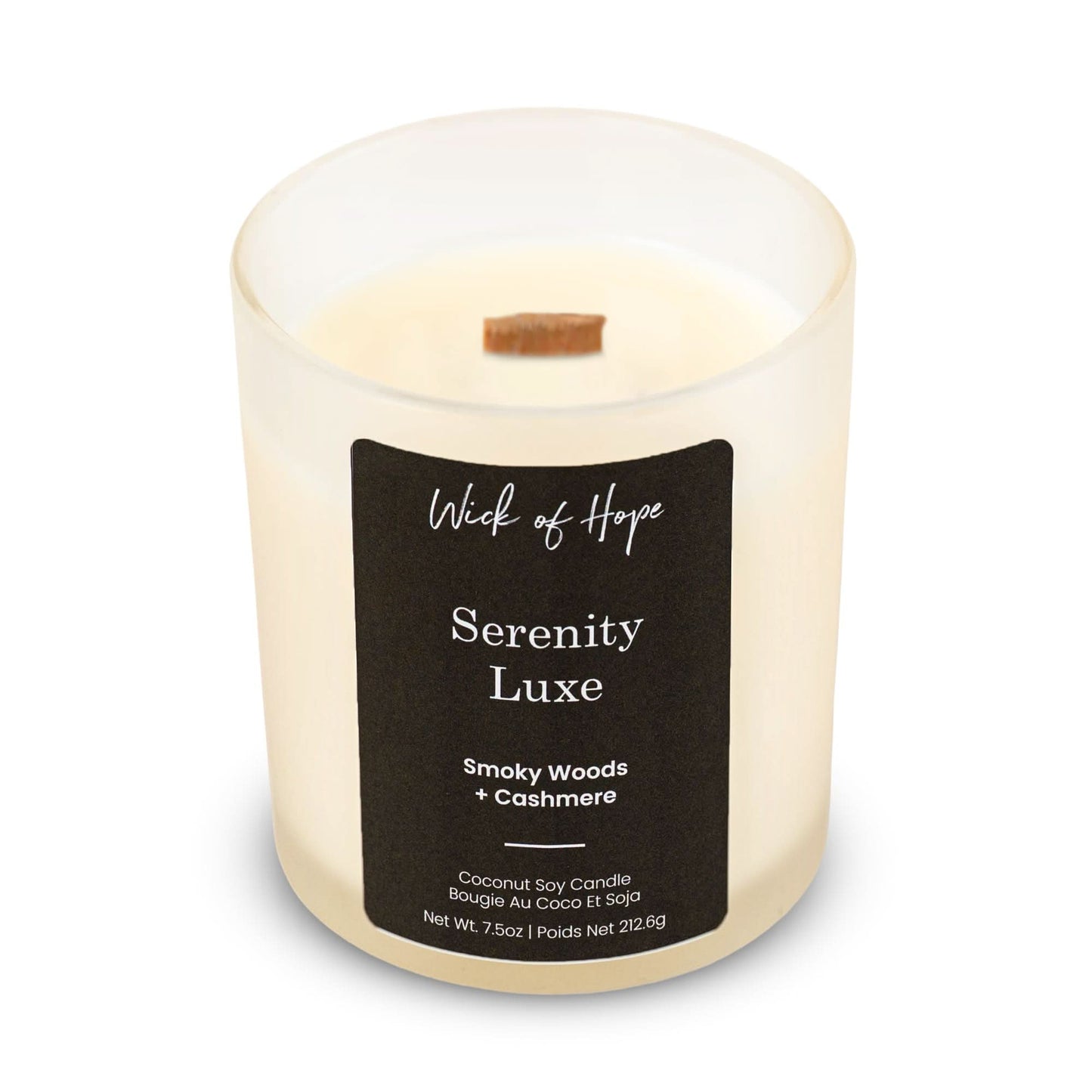 Serenity Luxe Candle | Smoky Woods + Cashmere