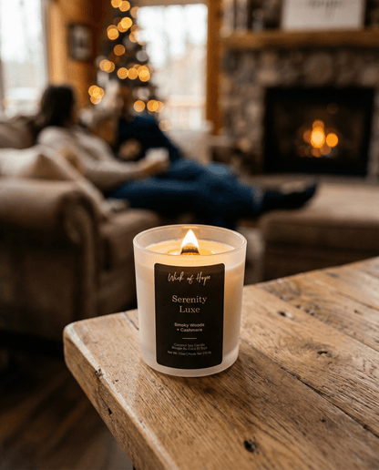 Serenity Luxe Candle | Smoky Woods + Cashmere
