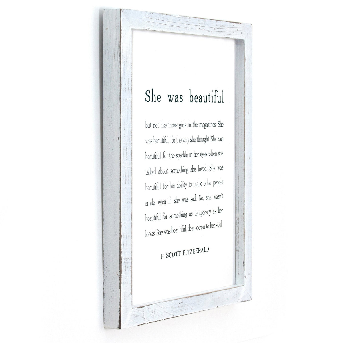 Framed Words - She Was Beautiful (F. Scott Fitzgerald)