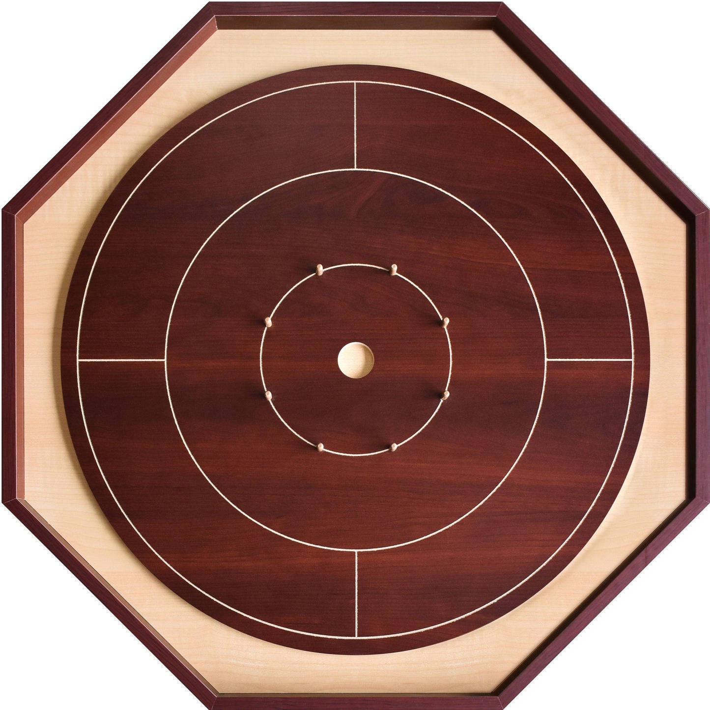 Jeu de Crokinole pour débutants par Crokinole Canada - Cerisier Shiraz et Mélaminé Érable - Ensemble de jeu de Crokinole traditionnel