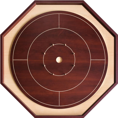 Jeu de Crokinole pour débutants par Crokinole Canada - Cerisier Shiraz et Mélaminé Érable - Ensemble de jeu de Crokinole traditionnel