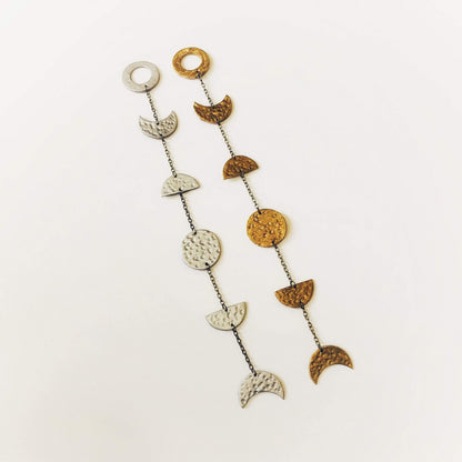 Silver Moon Phase Wall Hanging
