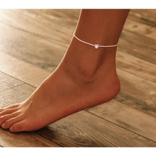 Cheville simple cœur en argent | Bracelet en argent sterling 925 pour femmes | Bijoux de pied tendance et à la mode