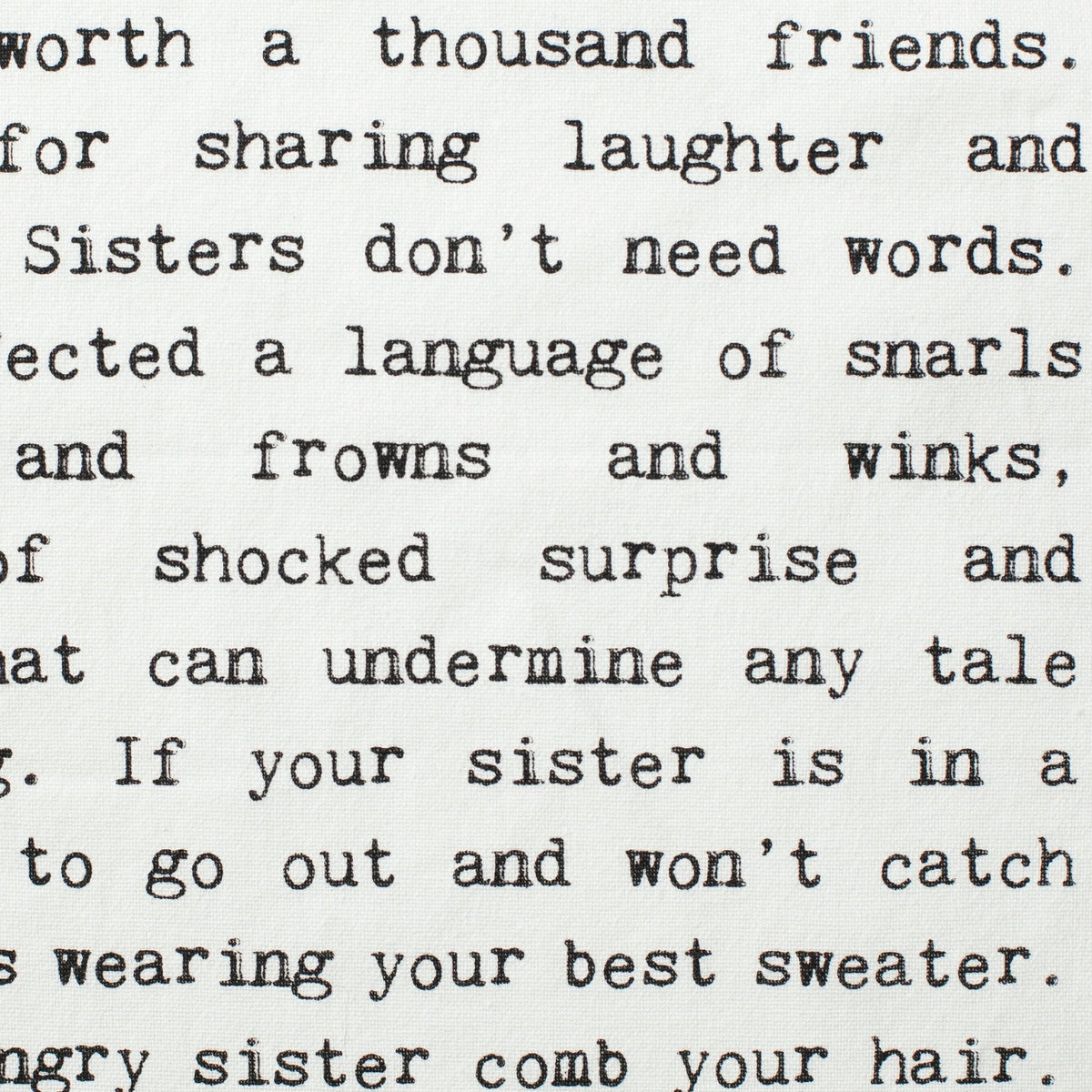 Tea Towel - Typewriter - Sisters