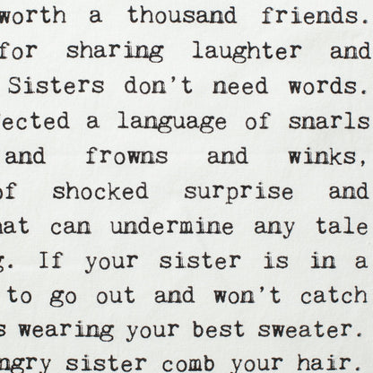 Tea Towel - Typewriter - Sisters