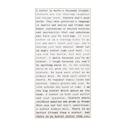 Typewriter Sign - Sisters