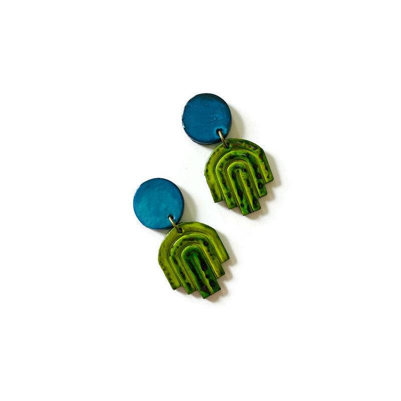 Boucles d'oreilles Art déco à tiges ou à clips