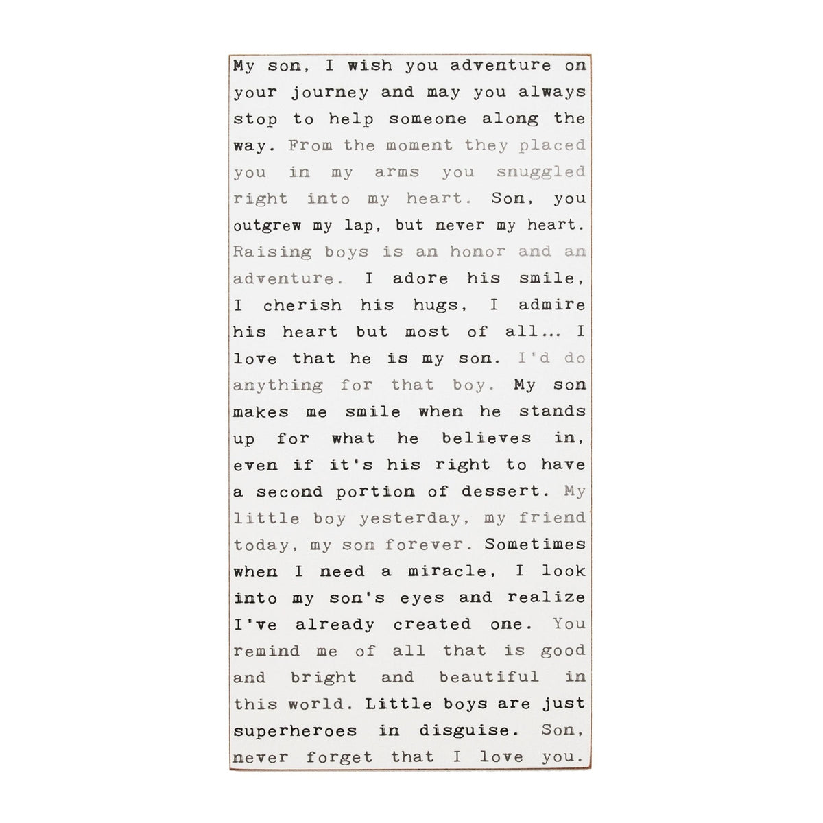 Typewriter Sign - Son