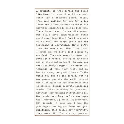 Typewriter Sign - Soulmate