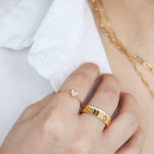 Bague ajustable Cœur scintillant