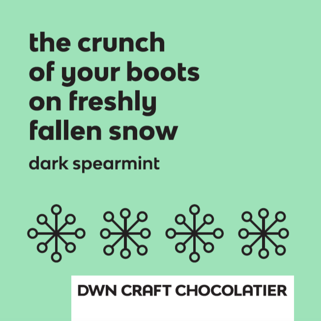 Barre de chocolat noir à la menthe poivrée