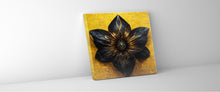 Impression sur toile - Fleur noire - Décoration murale