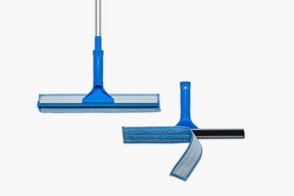Raclette de nettoyage de vitres et brosse en microfibre