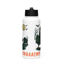 Bouteille d'eau en acier inoxydable Poulet Zombie Halloween avec paille