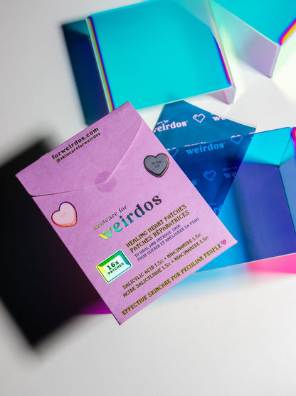 16 patchs anti-boutons en forme de cœur