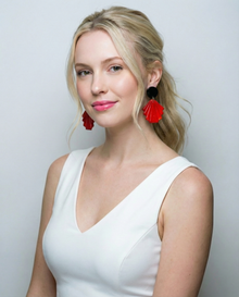 Geometric Fan Statement Earrings, Post or Clip On – "Ruth"