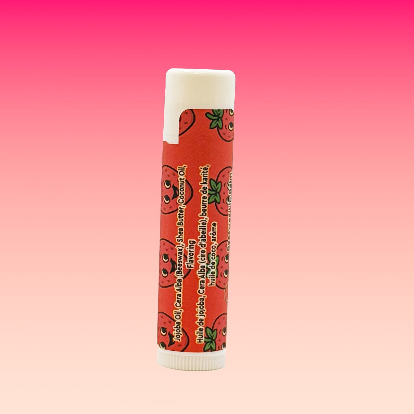 Baume à lèvres à la fraise