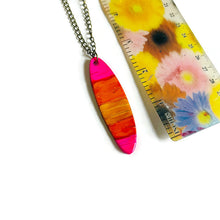 Ombre Striped Pendant Necklace Handmade