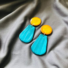 Colorful Summer Statement Earrings Handmade, Post or Clip Ons- "Belle"
