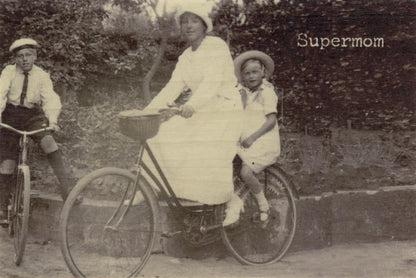 Wood Postcard - Supermom