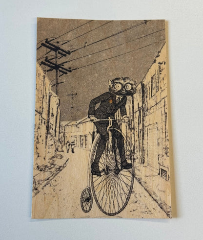 Wood Postcard - Tarsier