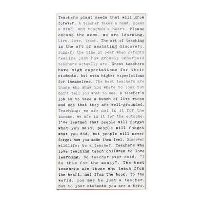 Typewriter Sign - Teachers