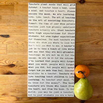 Typewriter Sign - Teachers