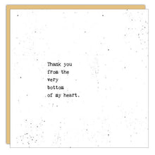 Stationery - Little Gem Card - Thank You From The Bottom Of My Heart