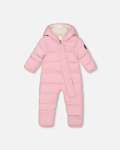Combinaison de Neige Compactable Bébé Une Pièce Cloud Conçue pour Siège Auto Rose