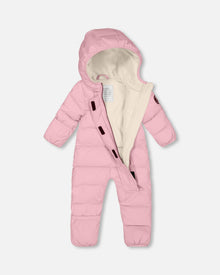 Combinaison de Neige Compactable Bébé Une Pièce Cloud Conçue pour Siège Auto Rose