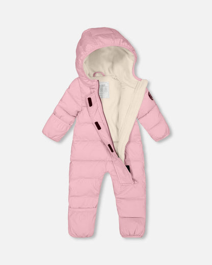 Combinaison de Neige Compactable Bébé Une Pièce Cloud Conçue pour Siège Auto Rose