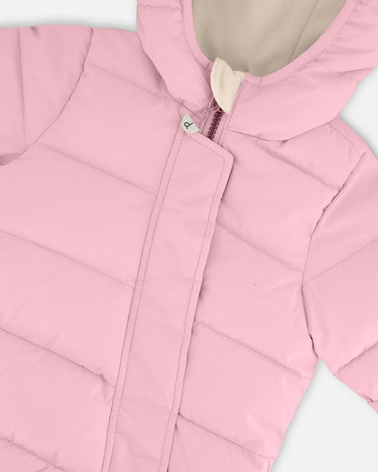 Combinaison de Neige Compactable Bébé Une Pièce Cloud Conçue pour Siège Auto Rose