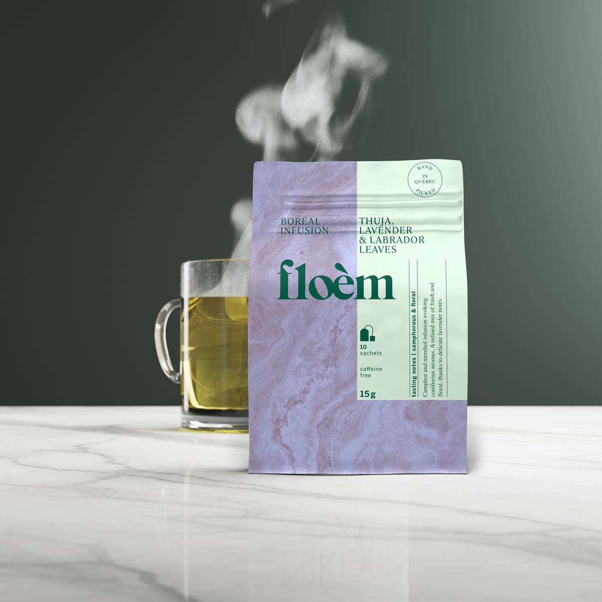 Herbal tea bags Thuya, Lavender & Labrador tea
