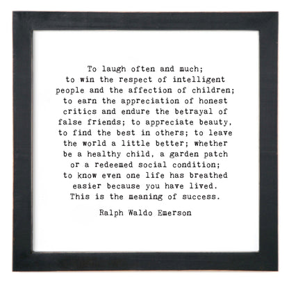 Framed Words - To Laugh Often